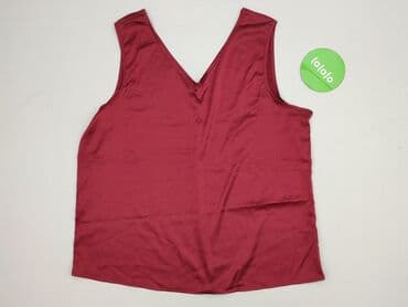 czerwona bluzki z dekoltem v: Top damski, rozmiar L — 3