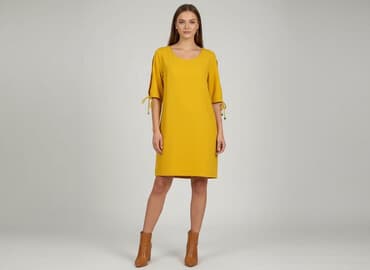 żółte sukienki wieczorowe: Sukienka damska, rozmiar L — 1