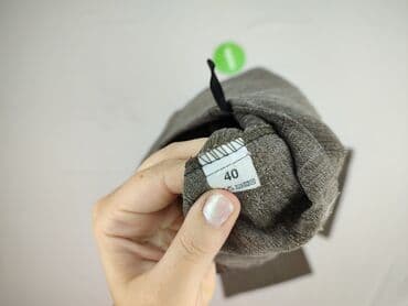 szare szerokie jeansy: Spodnie materiałowe damskie, rozmiar L — 4