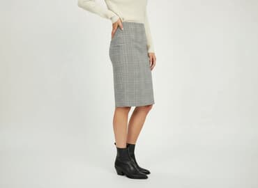 plisowane spódnice szara: H&M, Spódnica damska, rozmiar L — 6