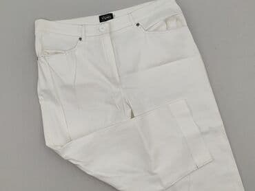 biale szerokie jeansy: Jeansy damskie, rozmiar 2XL — 1