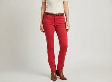 jeansy czerwone damskie: Jeansy damskie, rozmiar M — 7