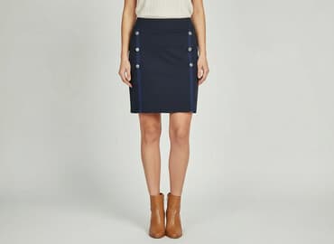 spódniczka alex biało niebieska: Spódnica damska, rozmiar S — 6