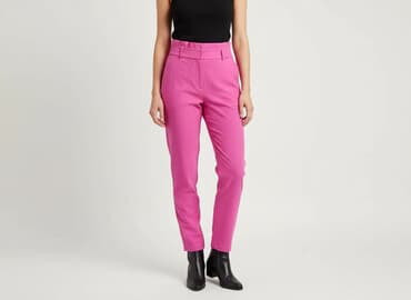 reserved spodnie wysoki stan: Spodnie materiałowe damskie, rozmiar M — 1