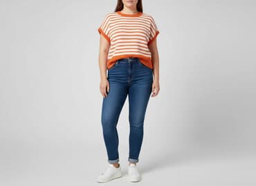 sweter w paski: Sweter damski, rozmiar 3XL — 5