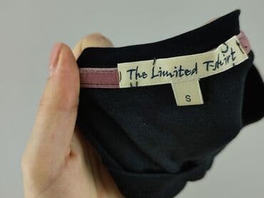 czarne t shirty damskie w serek: The Limited, T-shirt damski, rozmiar S — 4