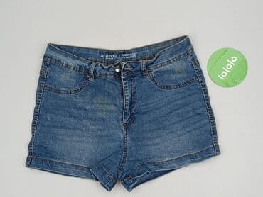krótkie spodenki z wysokim stanem jeansowe: Beloved, Szorty damskie, rozmiar M — 3