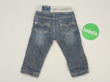 koszulka z traktorem dla chłopca: Denim pants, 6-9 months, condition - Good — 3