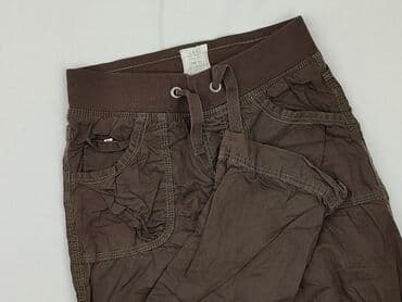 spodnie woskowane matowe: Material trousers, H&M, 9 years, 134/140, condition - Very good — 1