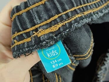 spodenki oversize: Spodnie jeansowe, Little kids, 9 lat, 128/134, stan - Idealny — 4