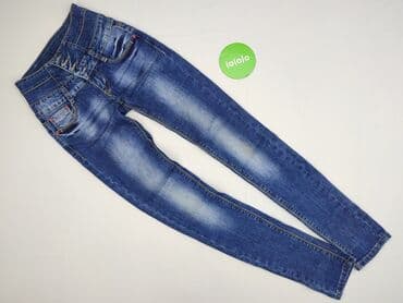 biale szerokie jeansy: Jeansy damskie, rozmiar 2XS — 2