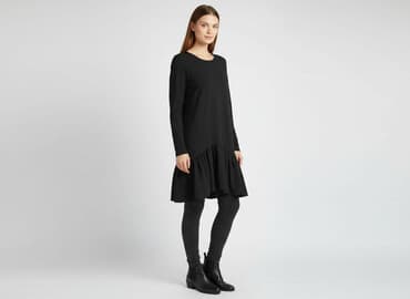 czarna sukienka z długim rękawem sinsay: Sinsay, Sukienka damska, rozmiar M — 6