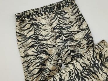 spodnie w krowie łaty: Material trousers for women, size S — 2