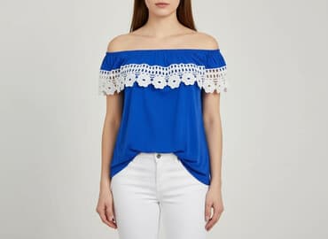 bluzka z odkrytym ramieniem allegro: Woman Collection, Bluzka damska, rozmiar S — 8