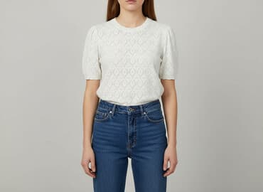 bluzki białe długi rekaw: Esmara, T-shirt damski, rozmiar M — 7