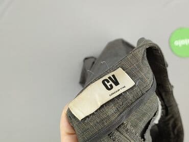 szare szerokie jeansy: Spodnie materiałowe damskie, rozmiar XL — 4