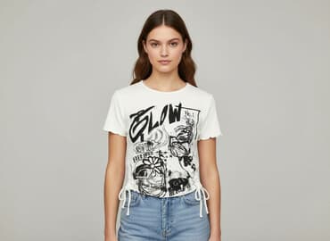bershka t shirty barbie: Bershka, T-shirt damski, rozmiar XS — 1
