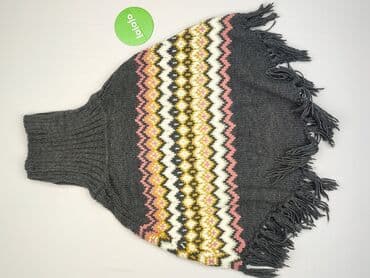 wzór na sweter piórkowy: Ponczo damskie, rozmiar One size — 3