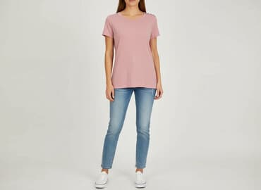 koszulka real rozowa: T-shirt damski, rozmiar M — 6