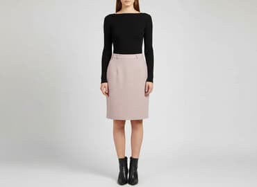 spódnice rozkloszowane pudrowy róż: Spódnica damska, rozmiar M — 1