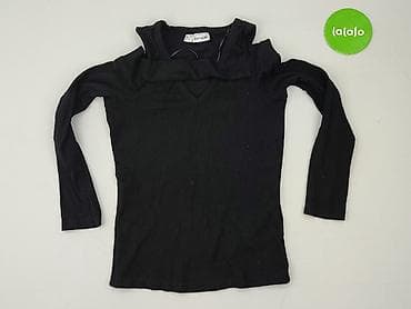 obcisła czarna bluzka: Bodyflirt, Bluzka damska, rozmiar XS — 2