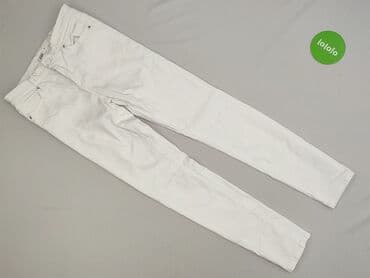 biale szerokie jeansy: Denim, Jeansy damskie, rozmiar M — 2