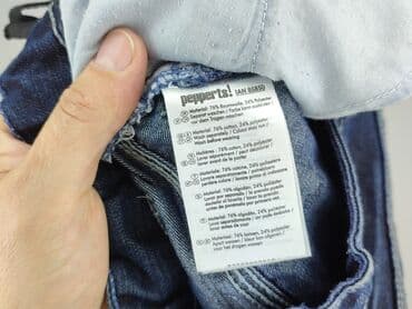 czarne spodnie woskowane z wysokim stanem: Jeans, Pepperts!, 9 years, 128/134, condition - Very good — 5