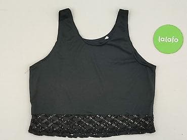 czarny top cropp: Top damski, rozmiar L — 2