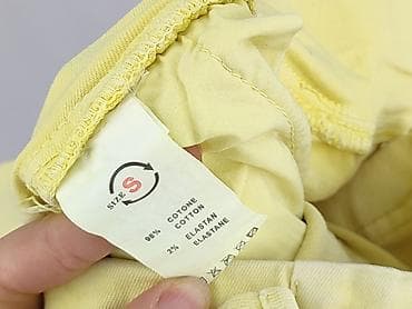 zolte spodnie: Spodnie materiałowe damskie, rozmiar S — 4