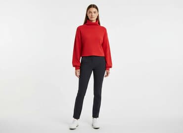 biale buty skarpetkowe: Shein, Golf damski, rozmiar S — 6