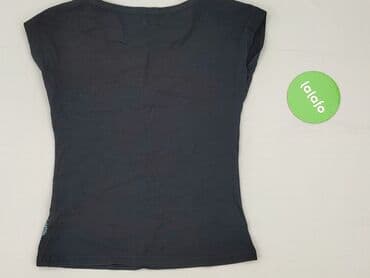 czarne t shirty w serek damskie: Butik, T-shirt damski, rozmiar S — 3