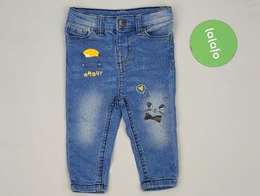 kombinezon wiosenny dla noworodka 56: Spodnie jeansowe, So cute, 6-9 miesięcy, stan - Idealny — 2