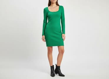 reserved sukienka butelkowa zieleń: Amisu, Sukienka damska, rozmiar L — 6