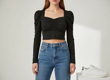 cropp bluzki z krótkim rękawem: Dazy, Top damski, rozmiar M — 7