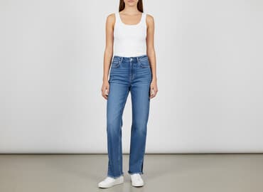 zara jeansy z wysokim stanem: Zara, Jeansy damskie, rozmiar S — 7