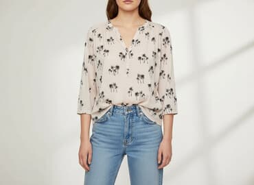 hm bluzki z krótkim rękawem: H&M, Bluzka damska, rozmiar L — 7