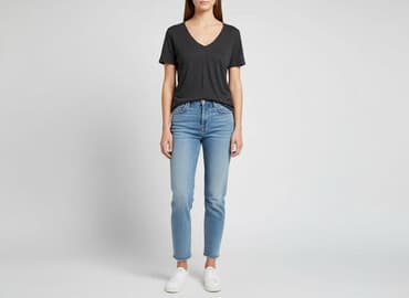 h and m slim fit t shirt: H&M, Women`s T-shirt, size M — 1
