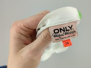 bialy satynowy top: ONLY, T-shirt damski, rozmiar XS — 4