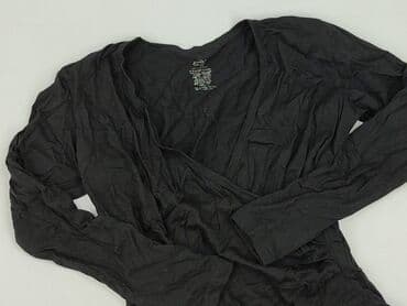 bluzka czarna z dekoltem v: Women's blouse, size S — 2