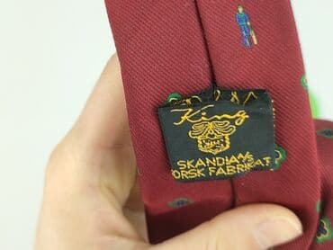 Krawaty i akcesoria: Krawat, kolor - Bordowy, stan - Bardzo dobry — 4