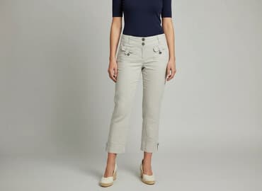 koszula nocna lniana: Camaïeu, Spodnie materiałowe damskie, rozmiar L — 7