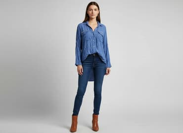 bluzki jeansowe: Bluzka damska, rozmiar S — 5