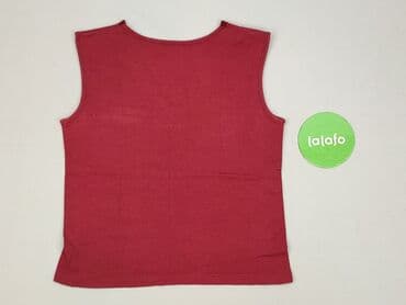 czerwona bluzka z dekoltem v: Bluzka damska, rozmiar S — 4