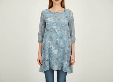 piękne bluzki dla puszystych: Sukienka damska, rozmiar S — 6