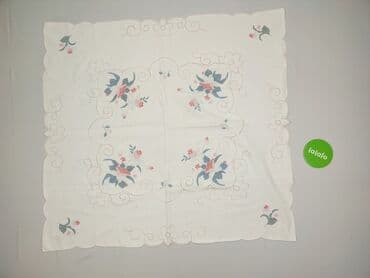 PL - Tablecloth 75 x 75, color - White, condition - Very good — 3