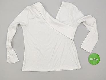 bluzki basic długi rekaw: Off-White, Bluzka damska, rozmiar M — 2