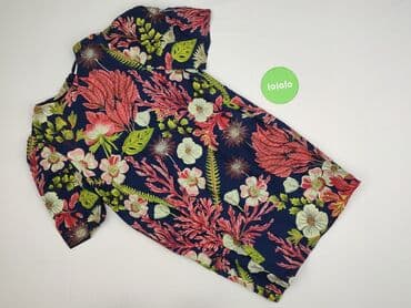 niebieska sukienka w kwiaty h m: H&M, Sukienka damska, rozmiar S — 2