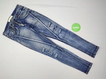 jeansy z asymetrycznym zapieciem: Jeansy damskie, rozmiar S — 2