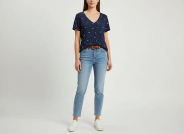 tommy hilfiger t shirt damski granatowy: Vila, T-shirt damski, rozmiar M — 6