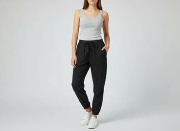 kapcie z chomikiem: Spodnie materiałowe damskie, rozmiar S — 1